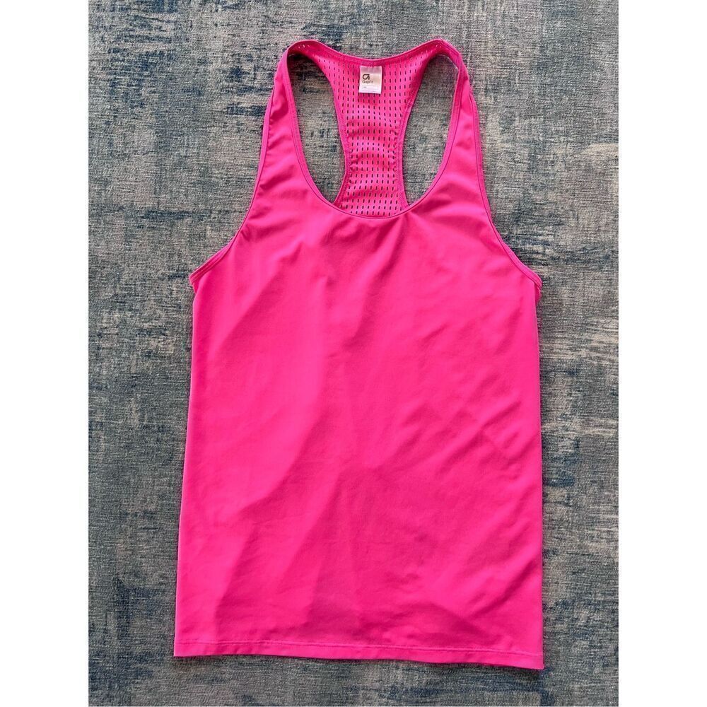 Gap Fit Pink Mesh Panel Back Athletic Racerback Tank Top XS